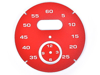 Sport chrono instrument face, Guards Red. Porsche 997 / 991 / Boxster / Cayman / Panamera - 97641997041 - F97 641 997 041, F97641997041