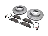 Vorderradbremsbeläge und Bremsscheibenpaket. Porsche 981 - 98135140101, 98135140201, 99735193806, 99160916500, 98135193904