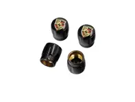 Dekoratives Ventilkappen-Set 4-teilig für Porsche für Fahrzeuge ohne Reifendruckkontrolle - 99104460356, 99104460266, 99104460265