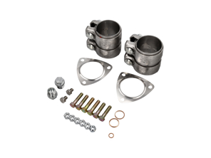 Exhaust Catalysts Fitting Kit with Titanium clamps. Porsche (911) 996 C2 /C4 / C4S - 99611110800, 99611122002, 99951108700