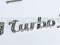 'TURBO'  CHROME Rear Lid Badge. Porsche 991 - 99155924700