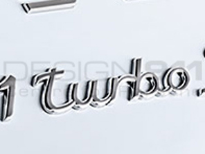 'TURBO'  CHROME Rear Lid Badge. Porsche 991 - 99155924700