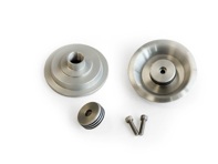 Set di serrature/pomelli in alluminio Rennline. LISCIO. Porsche 911 74-84