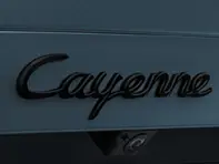 'Cayenne' rear lid badge, in Black (matt). Porsche 9YA Cayenne E-Hybrid Coupe - 9Y004487024OK1, 9Y004487024