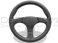 Sports steering wheel without airbag Black with Black Stitching. Porsche 944 82-91 - 968347084108YR
