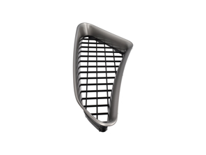 Griglia per presa d'aria posteriore da 1/4 di pannello - Titanio metallizzato - per Porsche 987-2 Boxster Spyder 2011-2012 - 987504561049B1, 987504562049B1