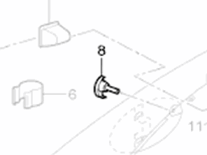 Ala Benzina Flap Fermata in gomma. Porsche 997/987/987C