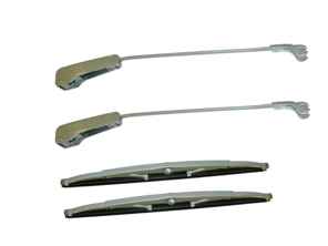 Wiper arm and blade set Pickle fork style LHD. Porsche 356A Speedster - 64462830140, 64462830240, 64462831105 - 356WSN002, 356WSN003