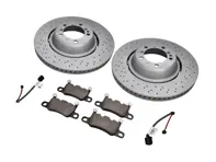 Pastiglie freno posteriori e pacchetto disco freno Posteriore. Porsche Cayman GT4 Zimmermann - 98135240780, 98135240880, 99135294701, 99160918500, 9GT615601F, 9GT615602F