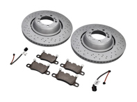Bremsbeläge und Bremsscheibenpaket hinten. Porsche Cayman GT4 Zimmermann - 98135240780, 98135240880, 99135294701, 99160918500