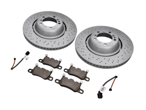 Pastiglie freno posteriori e pacchetto disco freno Posteriore. Porsche Cayman GT4 Zimmermann - 98135240780, 98135240880, 99135294701, 99160918500, 9GT615601F, 9GT615602F