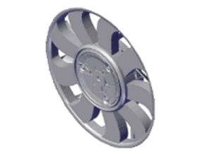 Ventola acqua radiatore, 400W, 370mm. Porsche 9YA Caienna - PAB959455B, PAB95945520