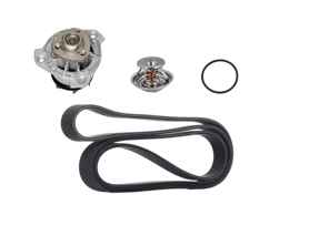 Kit pompe à eau, courroie et insert de thermostat pour Porsche 955 Cayenne 3.2L - 95510603301, 95510611300, 95510611900, 95510601100, 95510603300