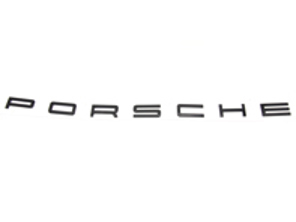 'PORSCHE' logo rear lid badge, in High-gloss black. Porsche 971 Panamera - 971853687A