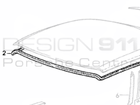 Cabriolet Capot Toit Joint Latrual. Porsche 993