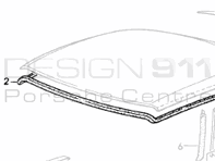 Cabriolet Hood Roof Seal Latrual. Porsche 993