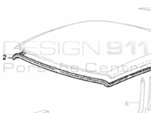 Cabriolet Capot Toit Joint Latrual. Porsche 993