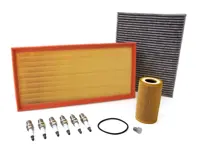 Kit de maintenance pour Porsche Cayenne 955 3,2 L V6 Huile, filtres à air, bougies d'allumage, + plus - 95511013100, 95581963100, 95510756100, 95517021990, PAF911014