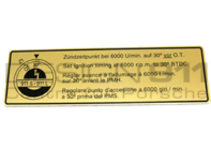 Sticker Ontstekingstijdstip Porsche 911 - 90100651000