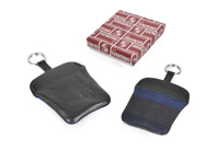 Key pouch in multicoloured blue with embossed Porsche Crest - PCG96410010