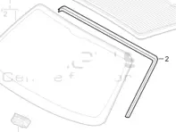 Frontscheibendichtung. Porsche 987 Boxster / 987C Cayman / 997 - 98654152101, 99754190111, 99754190109