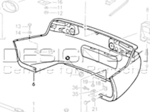 Paraurti posteriore. Porsche 968 - 94450502300, 94450502300G2X