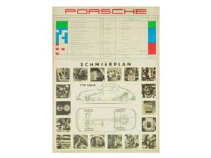 Afiche - Plan de lubricación para Porsche 356A - PCG35674100, PCG35610030