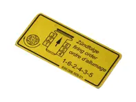 Sticker Firing Order. Porsche 911 - 93000650901