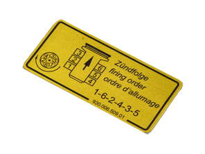 Aufkleber Zündreihenfolge. Porsche 911 - 93000650901