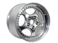 Rear 18-inch Light-alloy wheel, Polished. Porsche 964 Turbo 3.6L - 96536214001, 96536213601