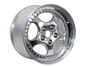 18-Zoll-Leichtmetallrad hinten, poliert. Porsche 964 Turbo 3.6L - 96536214001, 96536213601