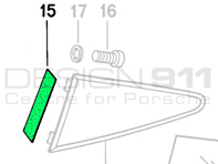 Rear 1/4 Window Sealing Strip. Porsche 911 65-77 Coupe - 90154349320