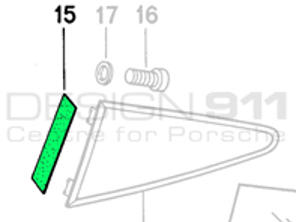 Dichtungsstreifen für hintere 1/4-Fenster. Porsche 911 65-77 Coupé - 90154349320