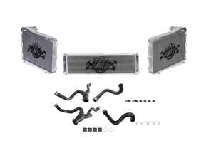 Radiateur en aluminium pour liquide de refroidissement et durites, lot de 3. Porsche 997 Turbo - 996106613172, 99610613174, 99610613270, 99610613272, 99710603802, 99710603804 - 7056, 7054, 7055