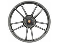 Centre lock Turbo S rear alloy wheel in Silk-Gloss Platinum finish 21' 11J ET66 (Winter) - 992601025ABOB5