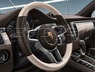 Multi-function Sports Steering Wheel in Whitewashed Oak. Porsche Macan - 95B04440000, 95B04440000A34, 95B04440000OE5, 95B04440000OK6, 95B044400006H6, 95B044400009J9