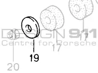 Unterlegscheibe für Getriebehalterung. Porsche 964 / 993 (Nr. 99902518103) - 99902518102, 99902518103
