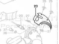 Échappement Cat Bouclier thermique Droit. Porsche 993 Turbo