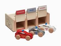 Wooden Emergency Vehicle Set - WAP0407000PHZA, WAP0406240SHAT, WAP0406220RHZA, WAP0406210RCAY, WAP0406200PTHA, WAP0406100PTHA, WAP0406230SHAS, WAP0400300J, WAP0400400J, WAP0400500J, WAP0400100NRTR, WAP0400020L0EF