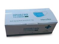 Disposable 3-layer face mask - Box of 50, PPE protection