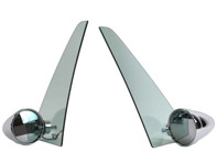 Through Glass Door Mirror Kit - Singer Style with Quarter Light - for Porsche 911 / 912 / 930 / 964 / 993 1965-1998 - 90173111100, 90173111101, 90173111102, 91173111600, 91173101300, 91173101306, 91173101308, 91173101406, 91173101408, 91173101307, 91173101310, 91173101407, 91173101410, 91173101301, 91173101328, 91173101700, 91173101701, 91173101706, 91173101707, 91173101720, 91173101721, 91173101806, 91173101821, 91173101820, 91173102300, 91173102500, 91173102501, 91173102600, 91173102400, 91173102706, 91173102806, 94473102701, 94473102702, 91173192701, 91173192801, 91173193101, 91173193201, 91173104303, 91173104403, 94473102101, 94473102101G3M, 96573124300, 96573124300G2L, 9657312400, 96573124400G2L, 96573124100, 96573124100G2M, 96573124201, 96573124201G2M, 96573124101, 96573124101G2M, 96573124200, 96573124200G2M