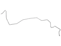 Brake pipe line front right. Porsche 996 / 986 Boxster - 99635517608, 99635517606