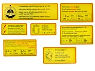 Aufkleber-Set mit rotem Rand für Motorraum für Porsche 911 - PCG90100650