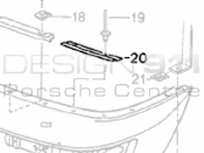 Insert de pare-chocs avant. Porsche 964 - 96450511101