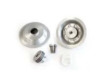 Serrure / bouton en aluminium Rennline. PERÇÉ. Porsche 911 84-89 / 964 / 928