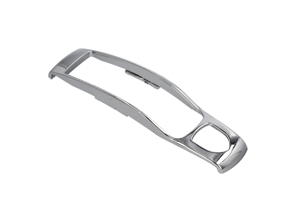 Coque de clé avec cadre de commutateur central chromé. Porsche 991 / 958 Cayenne / 970 Panamera / 981 Boxster/Cayman / Macan / 718 Boxster/Cayman