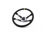 Alcantara 380mm steering wheel dished. Porsche 911T / 911E / 911S / 911RS - 91134708400, 91134708200, 90134708105, 90134708115, 91134708205, 90134708100, 90134708110