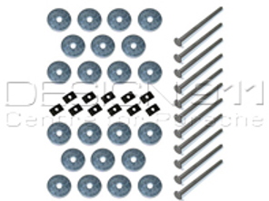 Ensemble de matériel de panneau arrière arrière. Porsche 356 50-65 - 64453100301 - JG.003.01