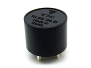 Relais schwarz rund für Hupe/Licht etc. Porsche 911 1969-89 - 91161510901, 911.615.109.01, 91161510902, 90161510903, 91161510900, 91163190200, 91163190300, 91163190500