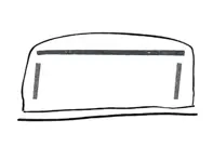 Schiebedachdichtungs- und Filzsatz. Porsche 911 / 964 / 993 - 91156419300, 91156419100, 90156490505, 91156440901, 91156440900